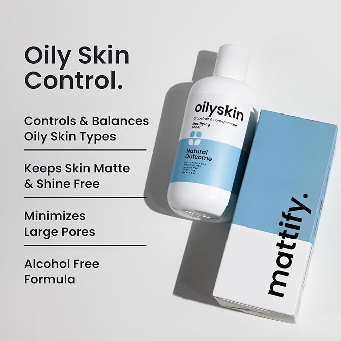 Natural Outcome Oily Skin Face Toner | Purifying Astringent Facial Toner | Naturally Keeps Skin Matte & Shine Free | Minimizes Appearance of Pores While Keeping Skin Hydrated with Aloe Vera | 8 oz