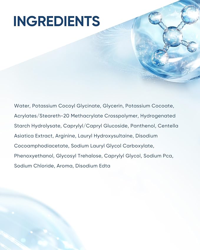 Panthenol Gentle Foaming Facial Cleanser | Daily Oil Control Face Wash for Women & Men, Soothes Troubled Skin, Amino Acid + Ceramide, Balances Skin Barrier, Smooth & Refreshed Complexion