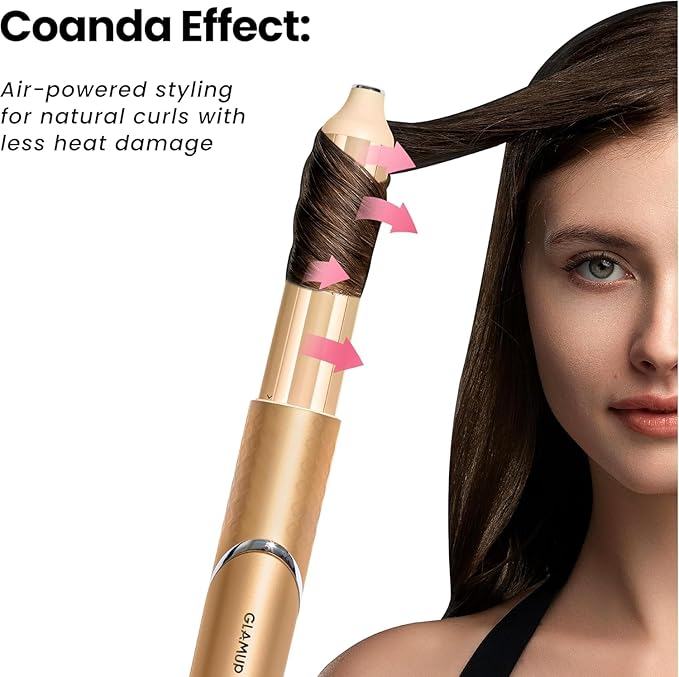 GLAMUP 5 in1 Flexible Styler Multi Air Curler - Advanced High-Speed Dryer, Magic Styler with Tight Grip, Fast Drying Travel Hair Tool, No Heat Damage, Gift Set