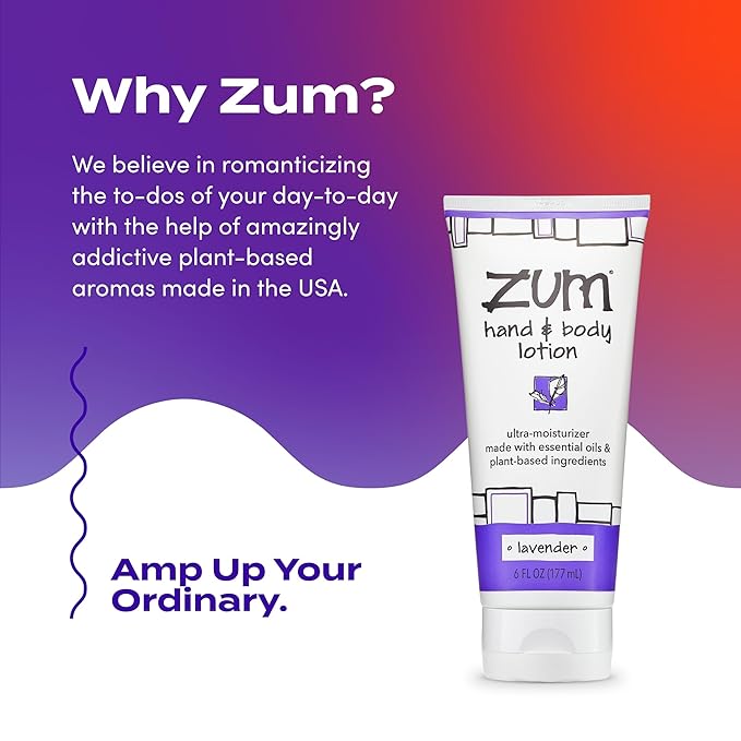 Indigo Wild Zum Hand & Body Lotion - Natural Hand Lotion for Dry Hands - Body Lotion for Women & Men - Body Moisturizers Include Shea Butter, Jojoba Oil & More - Lavender - 6 fl oz