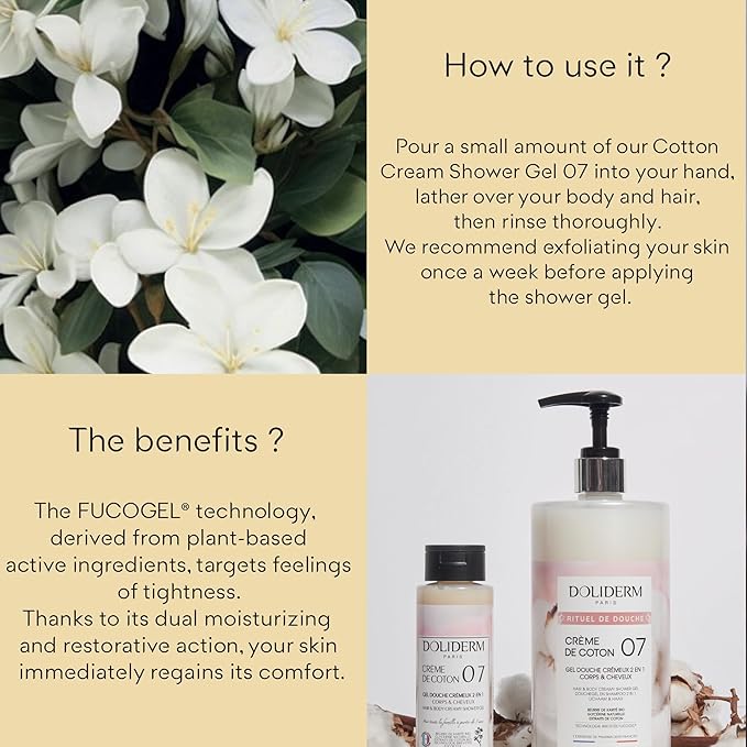 Paris - Creamy Shower Gel, 33.8 Fl Oz (Fresh Cotton)