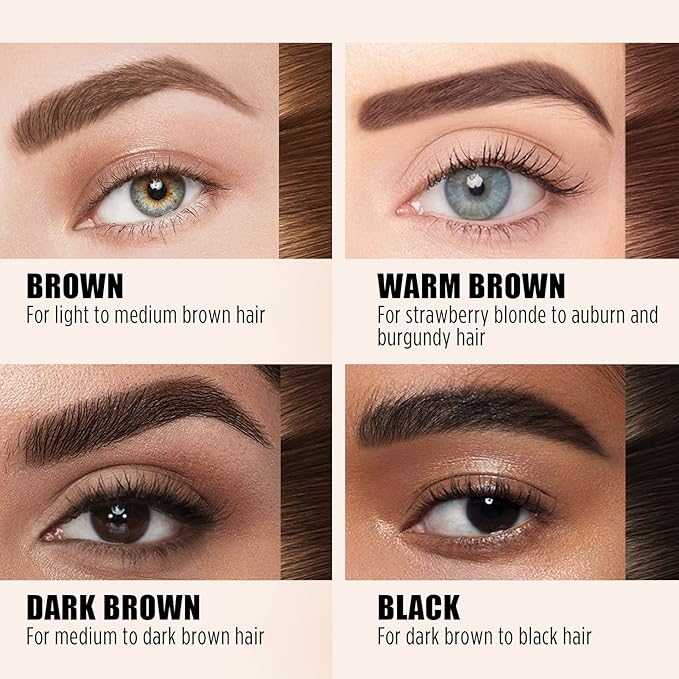 Cilrofelr Tattoo Peel Off Eyebrow Gel, Easy Tattoo Brow Peel Off Gel, Last Up to 3 Days, Waterproof, Transfer-proof, For Fuller & Defined Looking Brows, Brown (2 Pack)