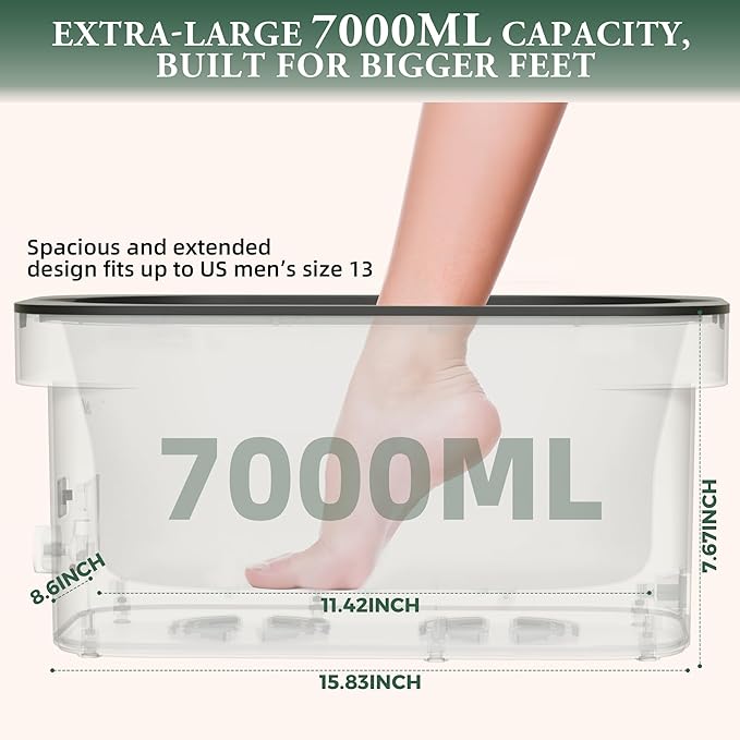 7000ml Paraffin Wax Machine for Hand and Feet-Black Hand Wax Paraffin Machine for Hands with 10pcs Aloe Vera Paraffin Bath Refills，Foot Care Kit,Moisturizing and Exfoliating