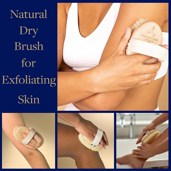 Aromatherapy Associates Revive Body Brush, Natural Dry Brush for Exfoliating Skin, Boost Circulation & Lymphatic Drainage, Anti-Cellulite Body Scrub Brush, 1 Count