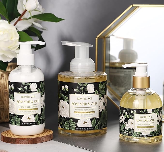 ROMIIE ZOI Daily Hand & Body Lotion with Moisturizing Shea Butter - Rose Noir & Oud - 236 ML / 8 FL OZ