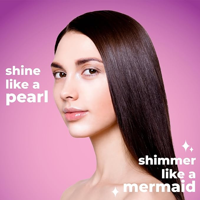 Luseta Glossy Pearl Trio Hair Care Set Smoothing & Moisturizing Shampoo and Conditioner Hydrating Hair Oil Detangle,Nourish Strands Add Shine