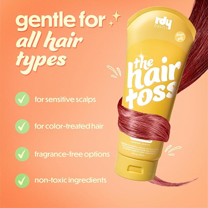 The Hair Toss Men & Women Shampoo And Conditioner Set 13.5floz/7floz - Unscented - Formulated 4.5pH Moisturizing Paraben and Sulfate Free Shampoo and Conditioner Set, Hair Care Sets