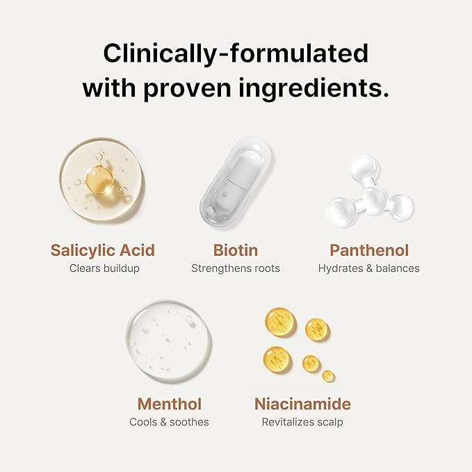 Scalp Intensive Shampoo with Biotin | Korean Shampoo for Hair Loss, Hair Regrowth, Thinning Hair, Volume Boost & Damage Repair (13.52 fl oz)