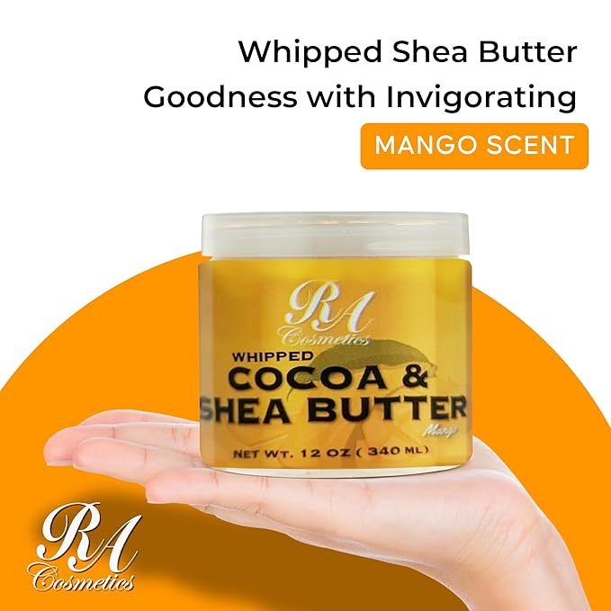 RA COSMETICS Whipped Shea Butter Eucalyptus – 6oz | 100% Pure and Natural African Shea Butter for Men & Women - Ultimate Handcrafted Moisturizer with Essential Vitamins for Radiant Skin & Hair