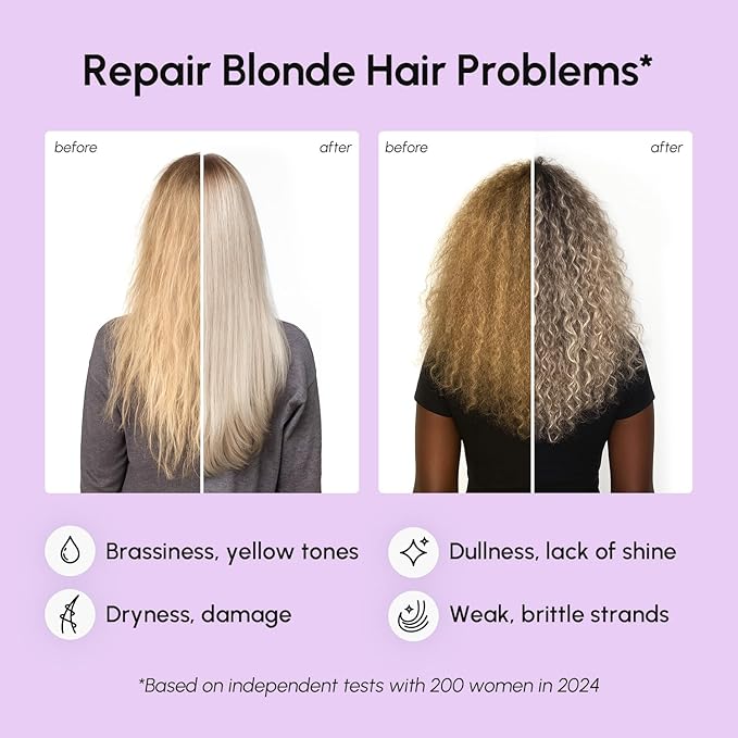 MAREE Deep Conditioning Purple Hair Mask for Blonde Hair 2 PACK – Purple Toner for Brassy, Bleached, Silver, or Color Treated Hair – Keratin Hair Treatment – Matizador Para Cabello Rubio