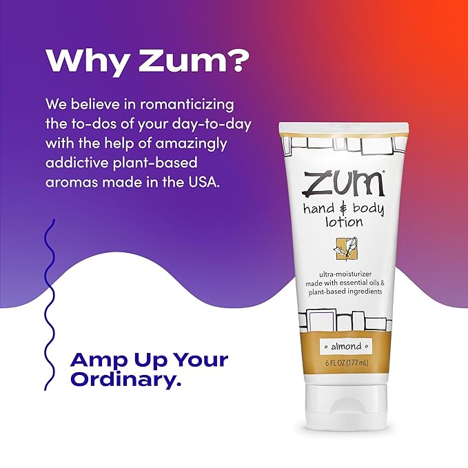 Indigo Wild Zum Hand & Body Lotion - Natural Hand Lotion for Dry Hands - Body Lotion for Women & Men - Body Moisturizers Include Shea Butter, Jojoba Oil & More - Almond - 6 fl oz