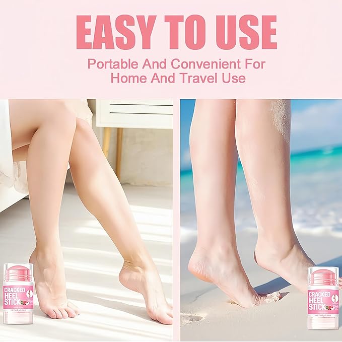 2Pcs Peach Scented Cracked Heel Stick Balm, Heel Stick For Cracked Feet, Foot Cream For Calluses and Dry Feet, Cracked Foot, Manuka Honey Hand Cream