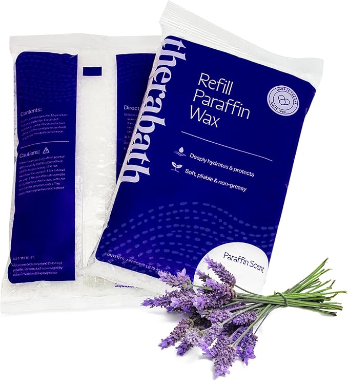 Therabath Paraffin Wax Refill - Thermotherapy - Use to Relieve Arthritis Discomfort, Stiff Muscles, & Dry Skin - for Hands, Feet, Body - Deeply Hydrates - Made in USA, 12 lb. Lavender Harmony