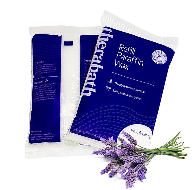 Therabath Paraffin Wax Refill - Thermotherapy - Use to Relieve Arthritis Discomfort, Stiff Muscles & Dry Skin - For Hands, Feet, Body - Deeply Hydrates & Protects - Made in USA, 6 lb. Lavender Harmony