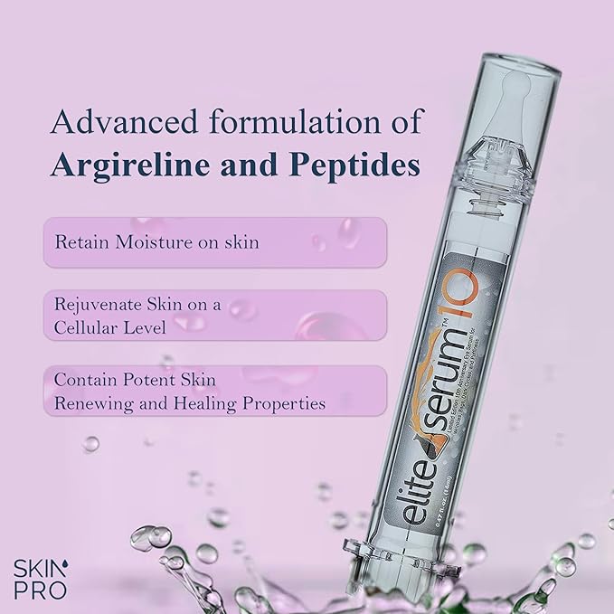 SkinPro Elite Serum 10 - Natural Anti Aging Eye Serum and Anti Wrinkle Treatment - Eye Bags and Dark Circles Remover with Advanced Formulation of Hyaluronic Acid, Collagen, Argireline and Peptides