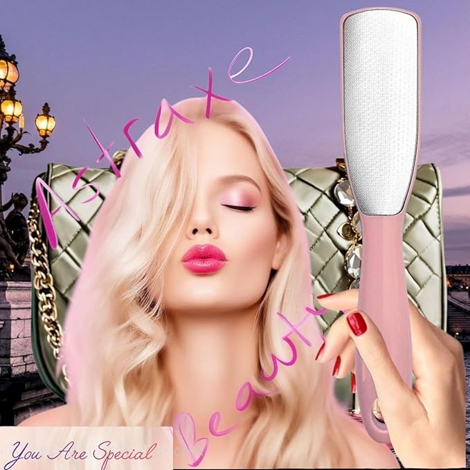 Professional Foot File & Callus Remover 2-in-1 Set – 9.6" Foot Rasp with 6.7" Nail File Included–Elite Pink Sapphire–Dual-Sided, Durable & Hygienic Pedicure Tool for Smooth, Soft Feet–Wet & Dry Use