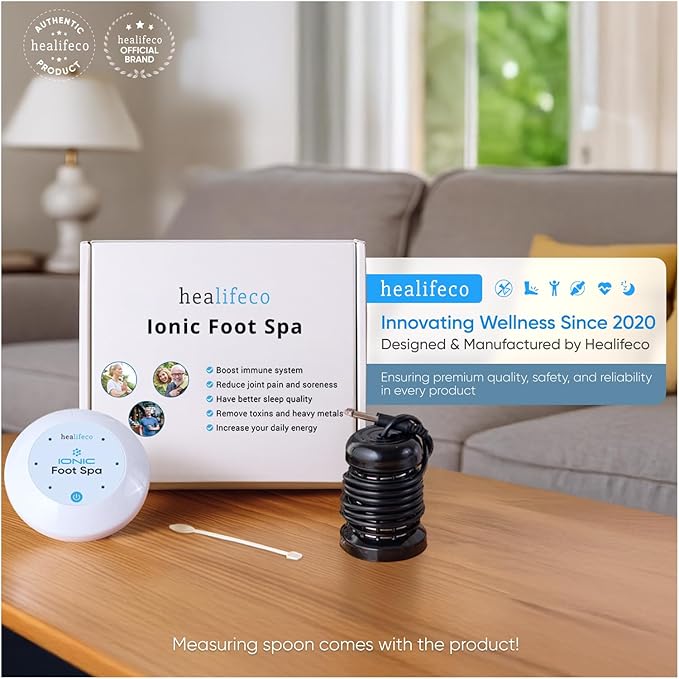Ionic Foot Spa by Healifeco – Ion Foot Bath Detox Machine - For Toxins, Heavy Metals & Free Radicals – Activates 2,000 Foot Detox Nodes – Easy 30-Min Home Detox – 90,000+ Happy Users Trust It
