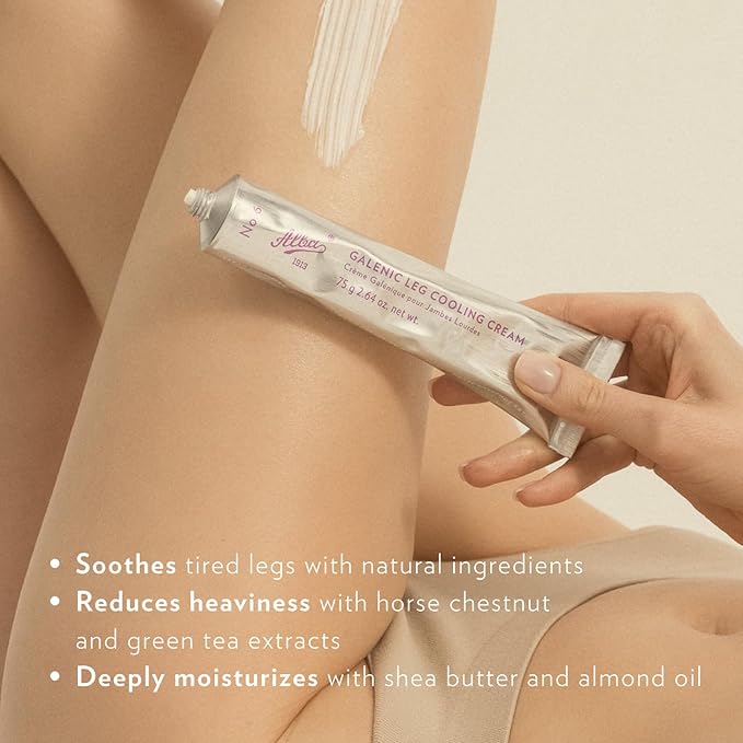 Alba1913 Vegan Leg Cooling Cream - Cooling Relief for Tired, Heavy Legs, Reduces Fatigue & Heaviness, Stimulates Circulation, Deep Moisturizing & Softening, Refreshing Formula, Easy to Use - 75g