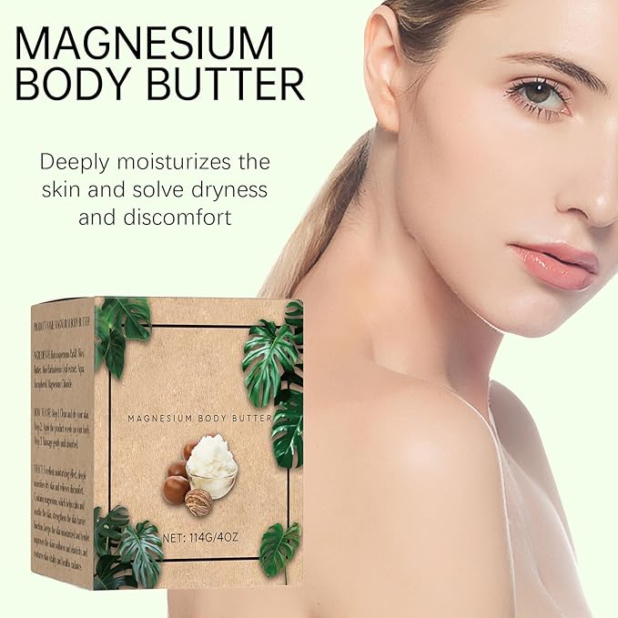 Mama Bear Neuropathy Cream, Magnesium Body Butter, Magnesium Cream for Neuropathy, Deeply Moisturizes Skin, Keep Soft Smooth (2PCS)