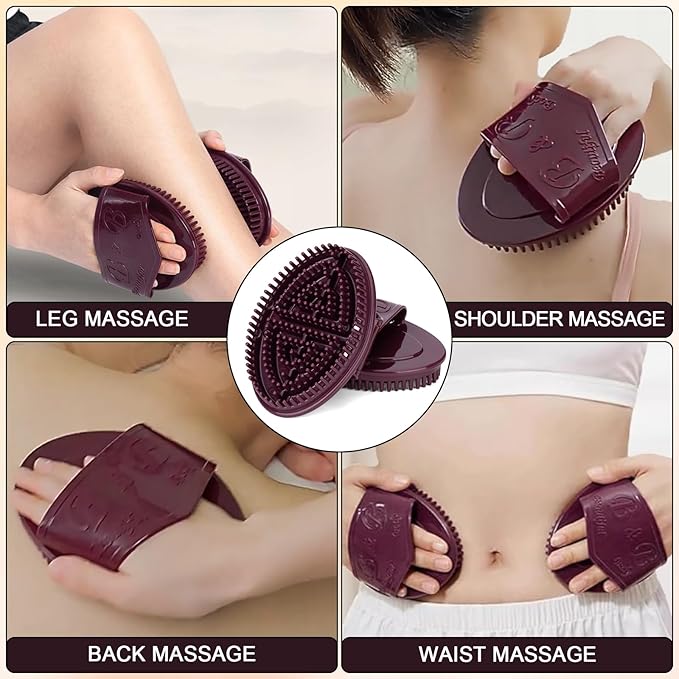 2 PCS Meridian Massage Brush, Meridian Brush for Belly, Stomach, Beauty Salon Professional Custom Massage Comb, Full Body Relaxation Comb Tools