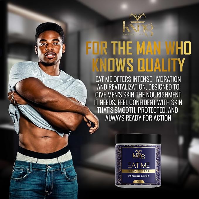 KXNG Whipped Moisturizing Body Butter, Shea Butter Enriched Cream for Dry Skin, Lightweight Hydration for Men & Women, Cruelty-Free