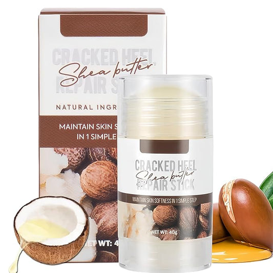 Shea Butter Hydrating Foot Cream, Coconut Nail Softening Hand and Foot Cream Balm Stick, Gentle Soften Heel Balm That Improve Dry Skin for Men Daily Skin Care, 1.41 Oz 1Pc