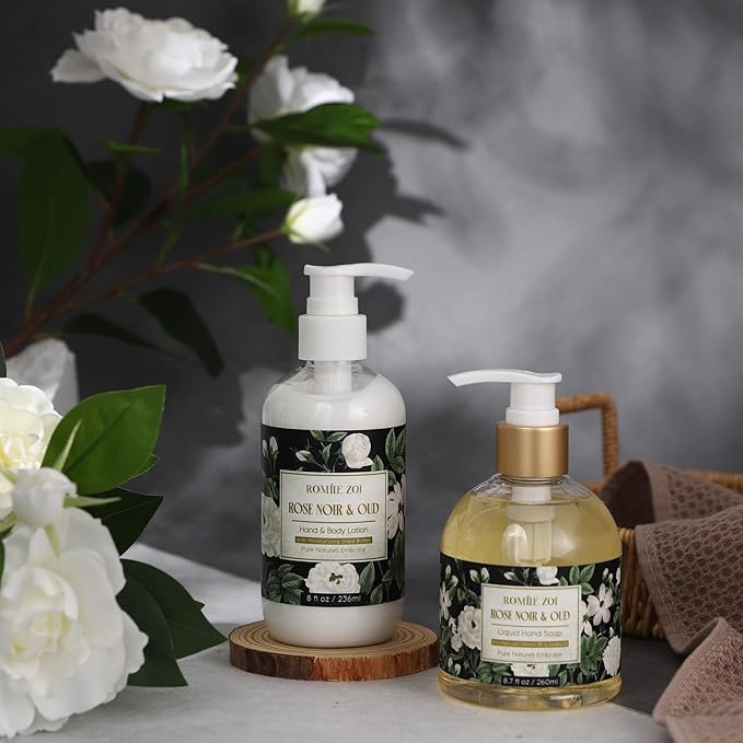 ROMIIE ZOI Daily Hand & Body Lotion with Moisturizing Shea Butter - Rose Noir & Oud - 236 ML / 8 FL OZ