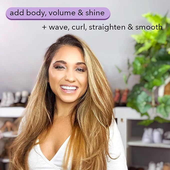 Instyler Freestyle Max Heated Round Brush with Straightening Iron | 2-in-1 Styling Tool | Four Heat Settings | Dual Voltage | Co