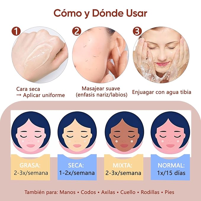 QUARXERY Purifying Exfoliating Gel for Face, 2Pcs Gentle Moisturizing Peeling Gel, Facial Exfoliator Cleanser Removes Dead Skin, Dust and Other impurities for Prevent Acne, with Niacinamide, Vitamin E