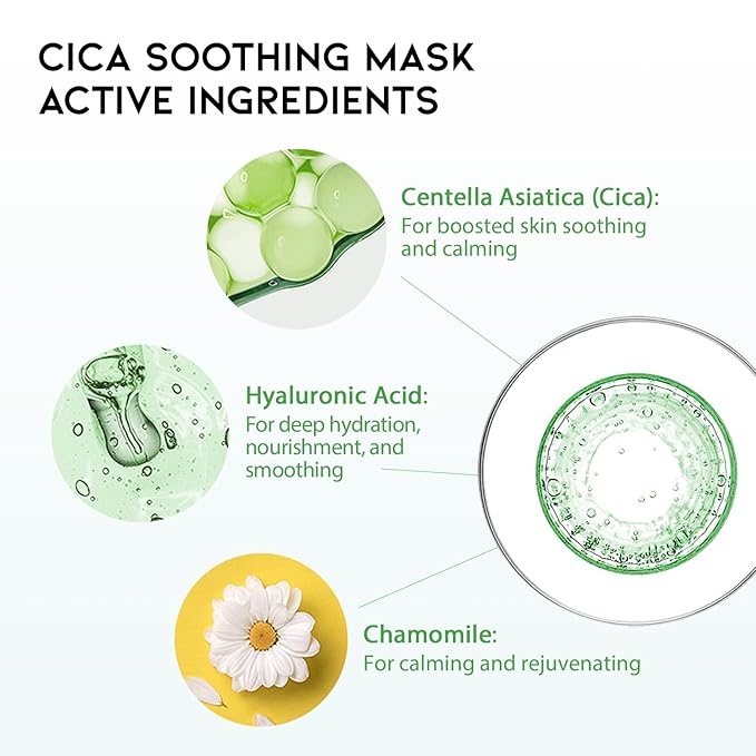 50Combo Korean Face Sheet Mask Gift Pack, Hydrating, Calming, Brightening, Smooting, Rejuvenating, EVE Vegan, Cica, Hyaluron, Retinol, Ceramide, Collagen