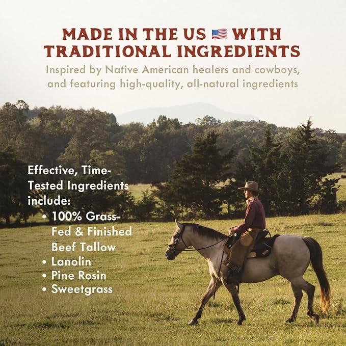 John Wayne Inspired Whipped Tallow Balm – All-Purpose Moisturizer for Dry Skin – Grass-Fed Beef Tallow for Skin with Bison Tallow – Ash and Oath Scent 2.6 oz