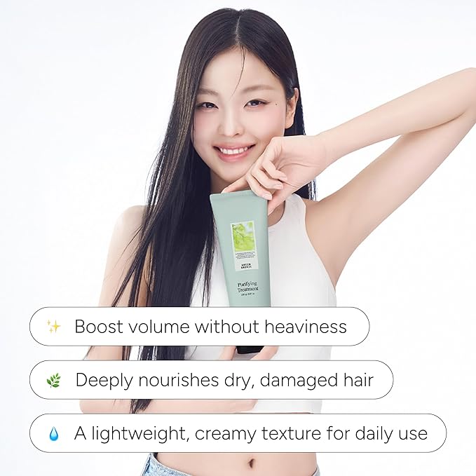 Rosemary Purifying Scalp Treatment – Korean Nourishing Hair Care with Menthol, CICA & Vitamin Complex – Strengthens Roots, Soothes Scalp & Adds Shine – Paraben & Sulfate Free – Green Breeze, 8.8 fl oz