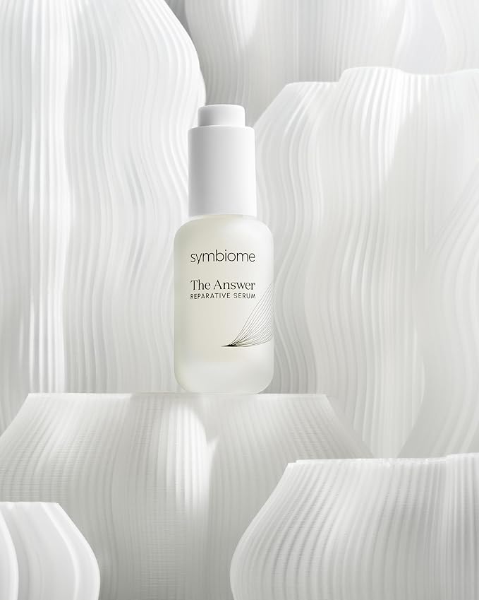 symbiome The Answer Reparative Face Serum, Collagen Enhancing Anti-Aging Serum, Stem Cell Media Blend Facial Serum, Hydrating Hyaluronic Acid Serum for Face, 30 mL