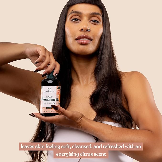 The Body Shop Pink Grapefruit Essentials Gift Set - 3 Piece Set, Includes Body Yogurt, Hand Cream, Shower Gel, Vegan