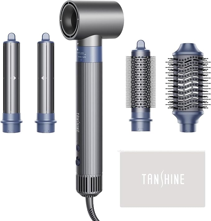TANSHINE Blow Dryer Brush,Hair Dryer Brush with 110,000 RPM High-Speed Negative Ionic Hair Dryer,5 in 1 Hot Air Styler, Blow Dryer for Fast Drying Curling Volumizing Straightening Styling