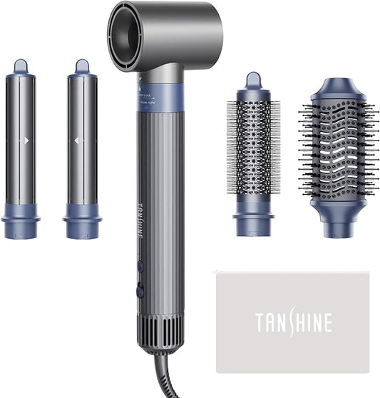 TANSHINE Blow Dryer Brush,Hair Dryer Brush with 110,000 RPM High-Speed Negative Ionic Hair Dryer,5 in 1 Hot Air Styler, Blow Dryer for Fast Drying Curling Volumizing Straightening Styling