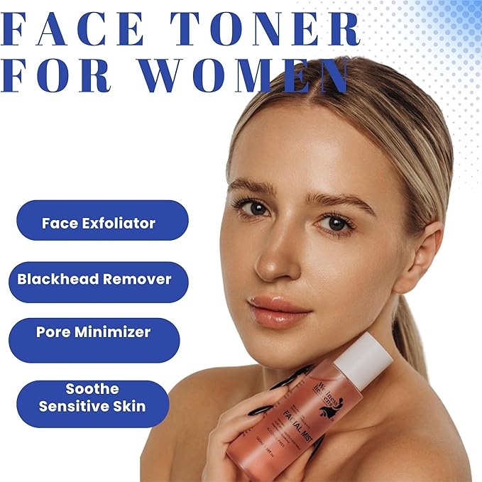 Hydrating Toner for Face, Refreshing Face Mist | Rose Water Toner with Witch Hazel Salicylic, & Glycolic Acid | A Zero Pore Cleanser, Helps Fade Dark Spots & Minimize Pores, Alcohol-Free, 100 ml