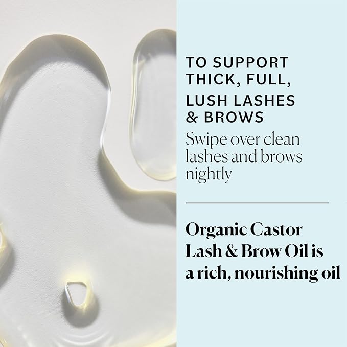 Sky Organics - Organic Lash & Brow & Applicator - Eyelash Serum - Castor Oil Organic - Moringa, Amla, Vitamin E - Lashes, Eyebrows - Hair Oil - Self Care, Beauty - Gifts for Women - .4 fl oz, 12mL