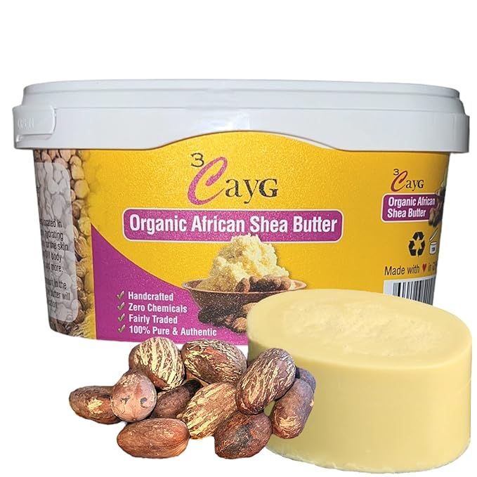 3CAYG 1 lb Unrefined Shea Butter for Hair, Skin, and Nails