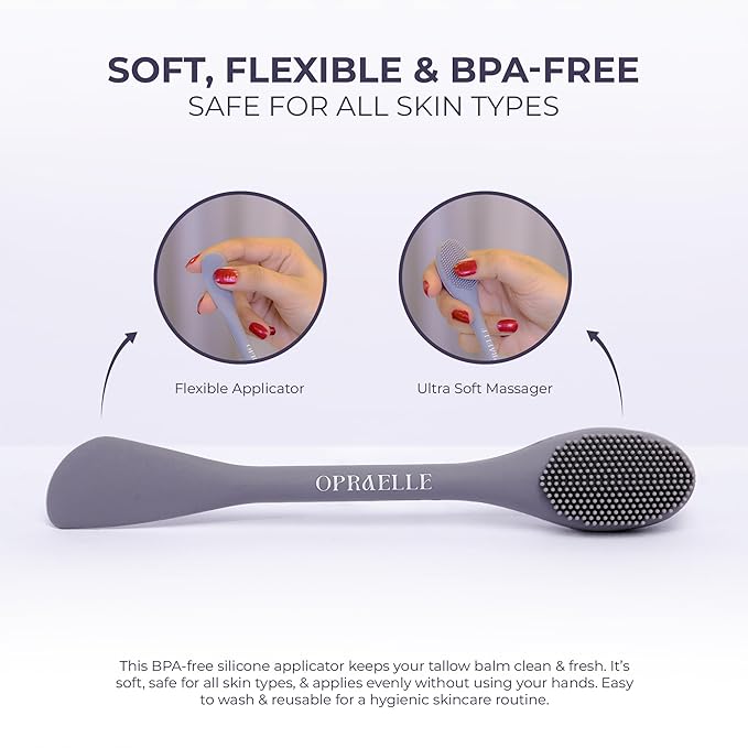 Beef Tallow Moisturizer for Face & Body – Tallow & Honey Balm for Deep Hydration – 100% Natural Skin Cream for Dry, Sensitive & All Skin Types, Nourishing Moisturizing Balm – 2oz + Applicator