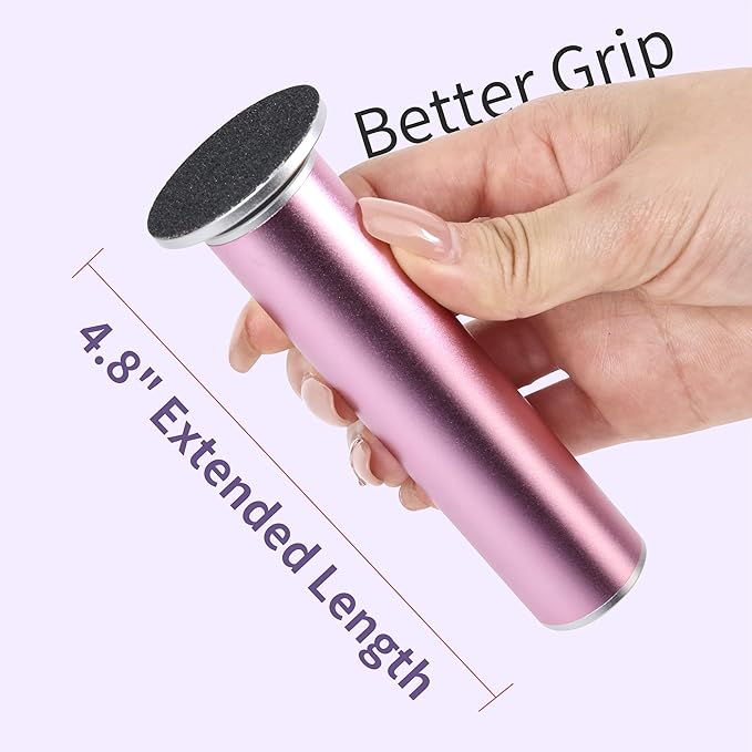 Electric Foot Callus Remover with 120pcs Sandpaper Discs(3 Sizes), Professional 800RPM Aluminum 4.8 Inches Callus Remover for Feet, Stepless Speed Control for Dead Skin (Purple)