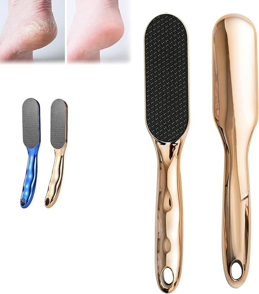Veinsgrain Foot File, Nano Glass Foot File, Hard Skin Remover Nano-Glass Foot File, Veins Grain Foot File, Professional Foot Care Tools, Pedicure Tool for Smooth Feet (Gold)