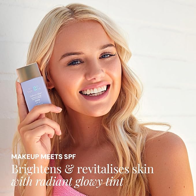 Naked Sundays CabanaGlow™ Illuminating Tinted Sunscreen Serum Drops SPF 50 – Hydrating, Brightening, Zinc Oxide Daily Face Sunscreen with Skin-Perfecting Pigments