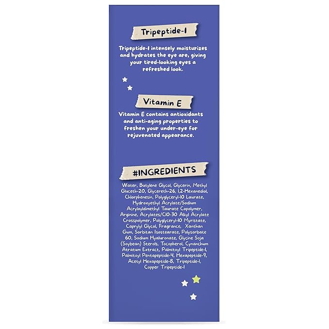 Purifect Eye Me to the Moon Multi-peptide Eye Serum – Firming, Lifting, Tightening & Brightening – Made in USA – 6 Peptide Skin Booster Serum with Vitamin E – Plumping, Lifting & Anti-aging – 1oz