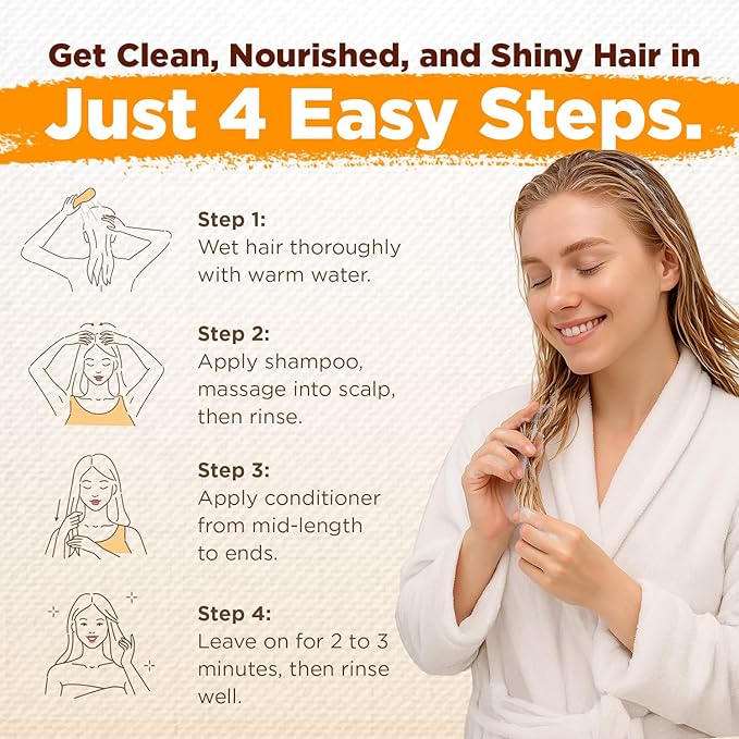 Batana Oil Shampoo & Conditioner Bundle (Okaga Shower Set) with Aloe Vera Leaf Juice, Saw Palmetto, Caffeine, Biotin, Jojoba, Pumpkin Seed, Castor, Rosemary & Hydrolyzed Rice Protein