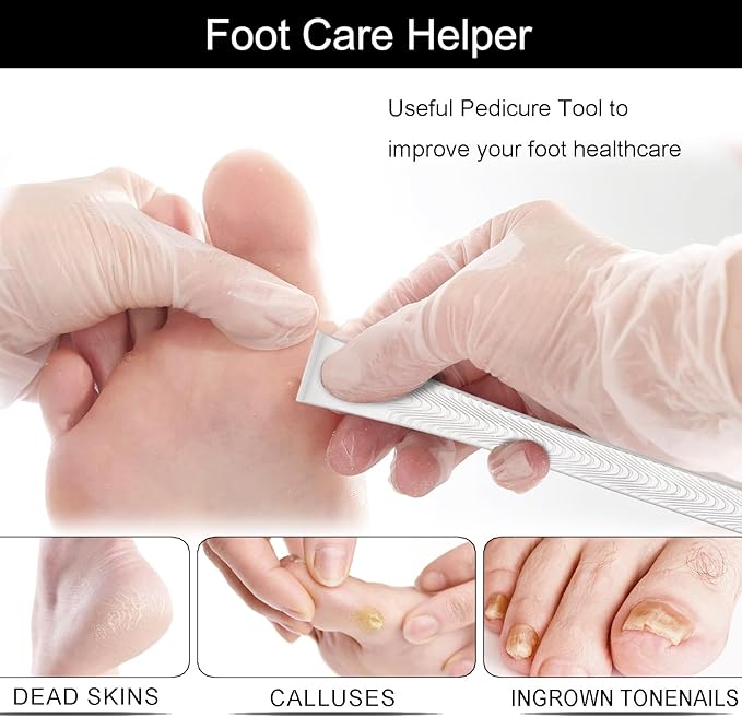 Segbeauty 1pc Stainless Steel Callus Shaver for Feet, Professional Foot Scraper Flat Blade Knife Pedicure Kit, Cuticle Dead Skin Removal for Feet with Whetstone, Toe Callus Remover with Storage Bag