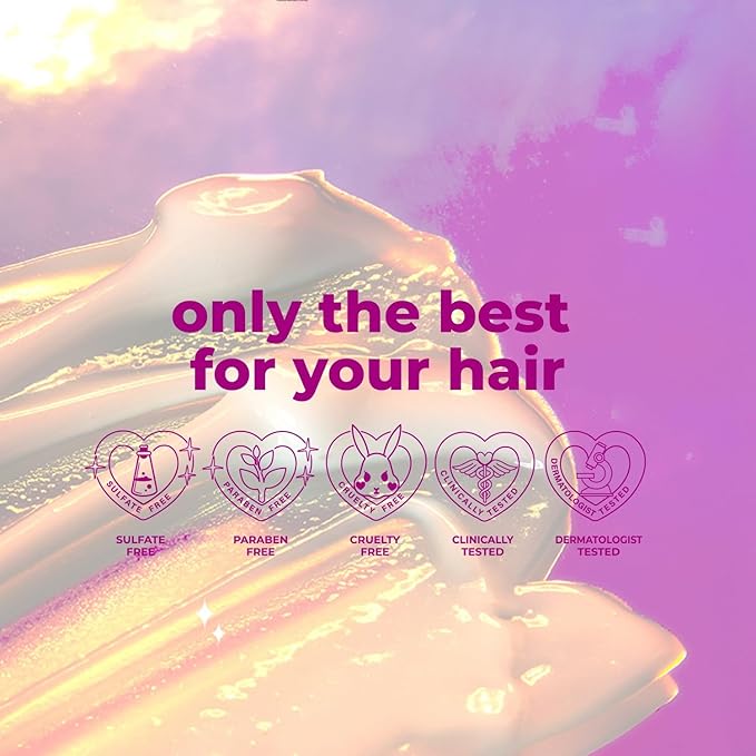 Luseta Glossy Pearl Trio Hair Care Set Smoothing & Moisturizing Shampoo and Conditioner Hydrating Hair Oil Detangle,Nourish Strands Add Shine