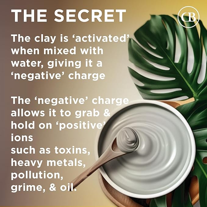 California Biology Sensitive & Oily Skin Clay Mask | Kaolin & Calcium Bentonite Clay | Indian Healing Clay for Face & Body | Pore Cleansing Face & Body Clayy | Natural Skin Care Mask | Travel 6 Count