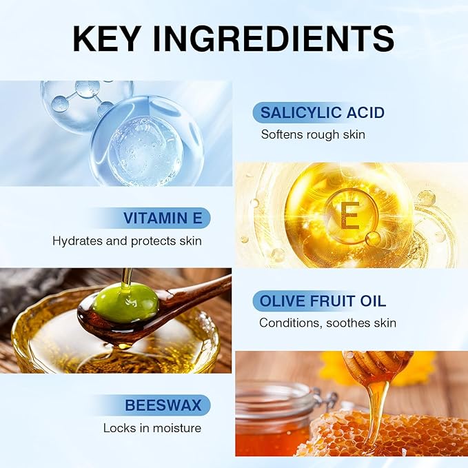 Professional Repair Heel Balm Stick -2 pcs, for dry cracked feet treatment, intensive foot repair, refreshingly smooth non-greasy texture