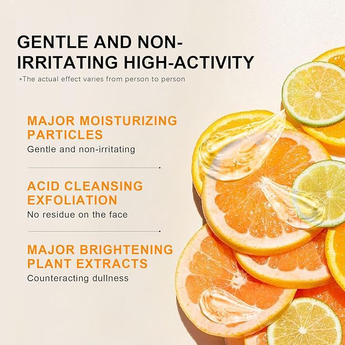 2Pcs Orange Exfoliating Gel For Face & Body,2026 Exfoliating Cleansing Gel Scrub,Pore Orange Peeling Scrub,Deep Clean Pores,Remove Blackheads & Moisturize Skin,All Types Skin
